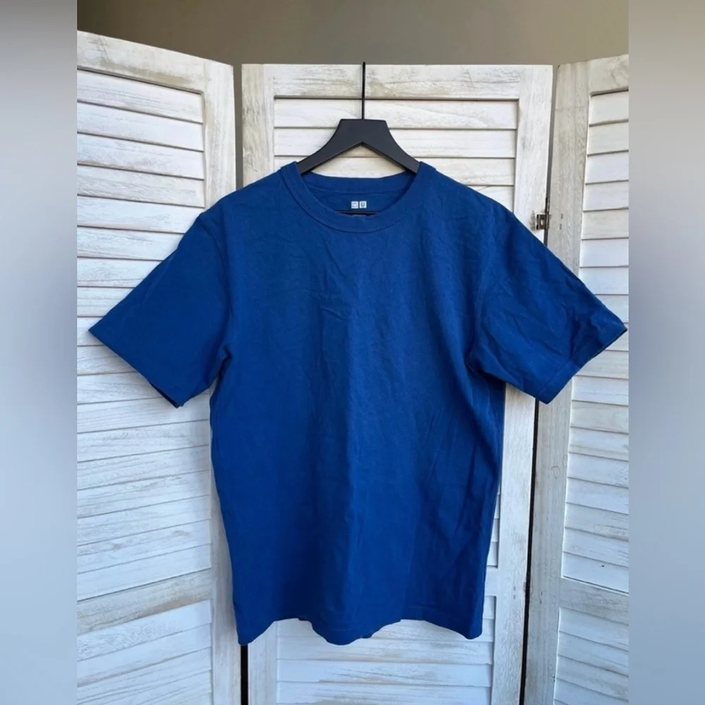 Uniqlo U x Lemaire Blue Cotton Crewneck T Shirt Size M - Picture 1 of 4